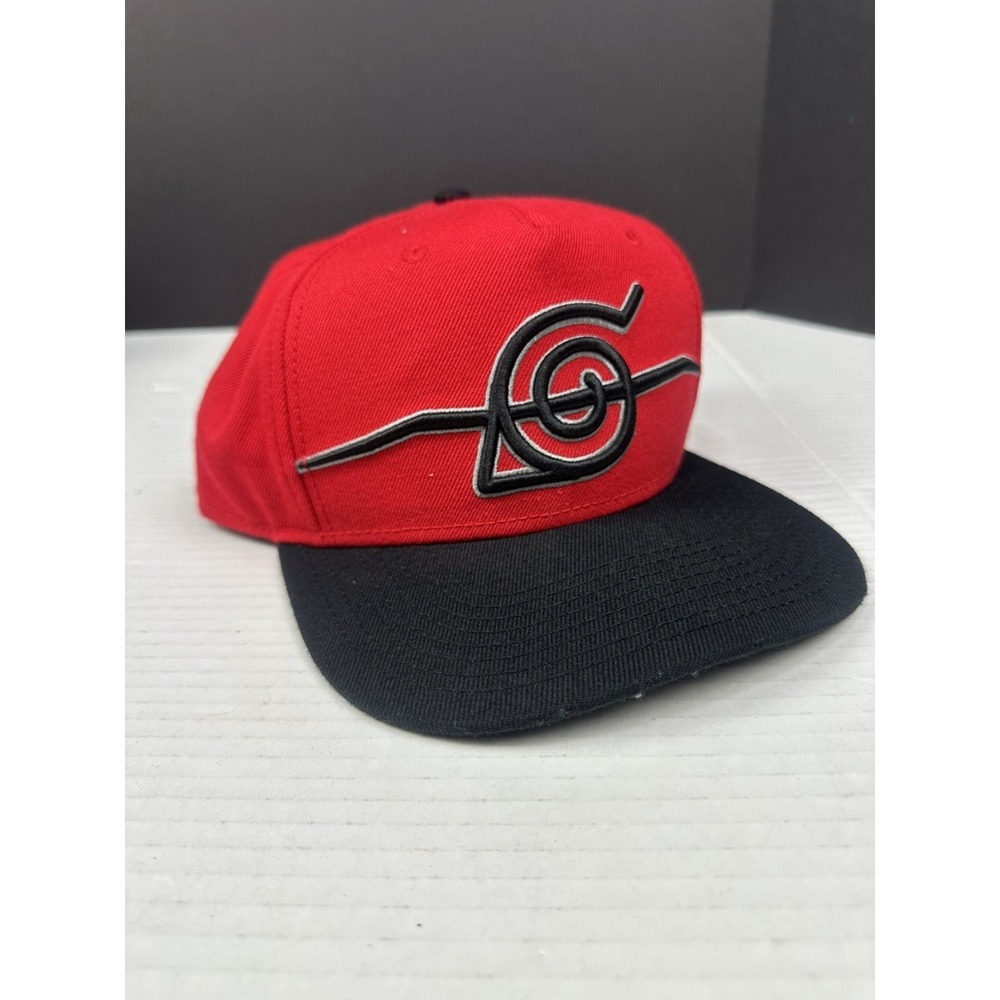 Naruto Shippude Red/Black Brim Snapback Hat Ripple Junction FAST SHIPPING